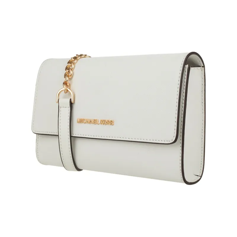 MICHAEL KORS Jet Set Travel Cow Leather Crossbody Bag Coin Purse Shoulder Bag Regular Women's Pure White-1