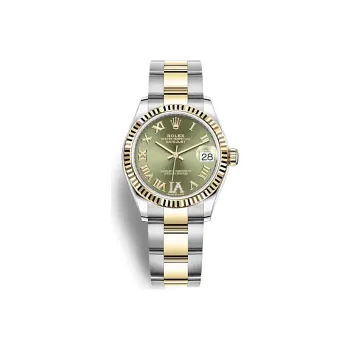 ROLEX Log Series Automatic Mechanical Movement Women's Watch 31mm Green Dial Oystersteel Case Oystersteel Strap