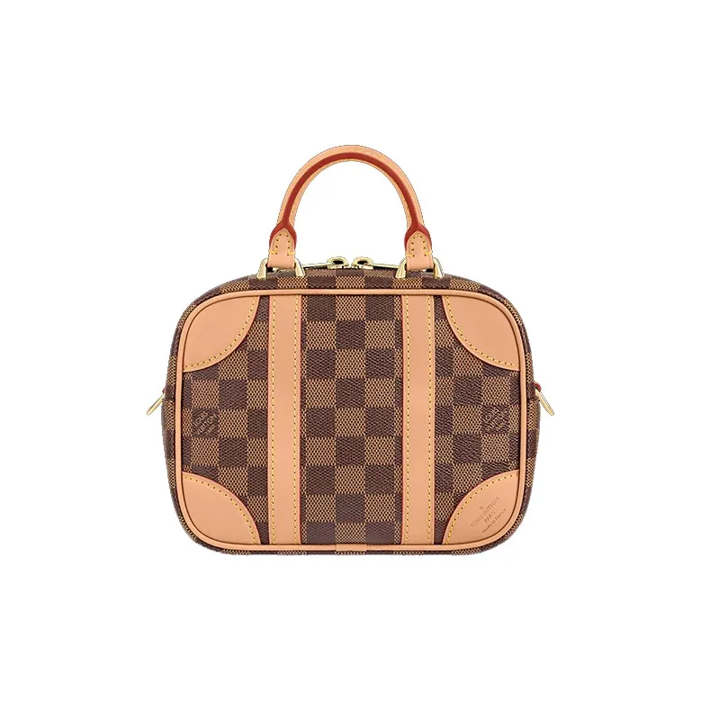 LOUIS VUITTON Valisette Souple BB Coated Canvas Handbag Shoulder Bag Women's Brown Yellow-1