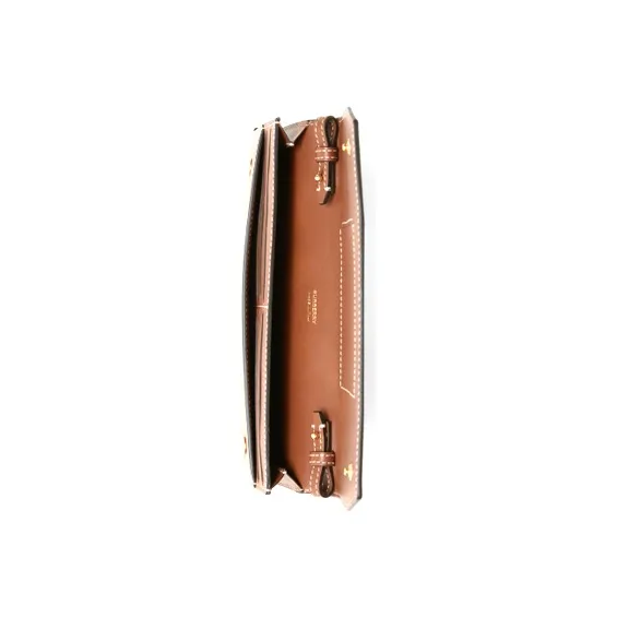 Burberry Leather Cell Phone Pouch Unisex Brown-2