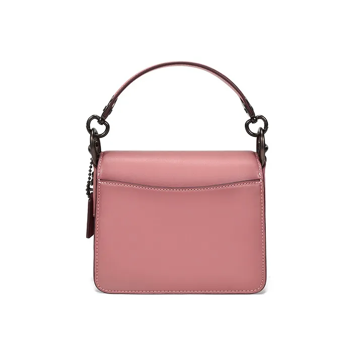 COACH Beat Leather Saddle Bag Crossbody Bag Shoulder Bag Handbag Small Size Women's Vintage Pink-3