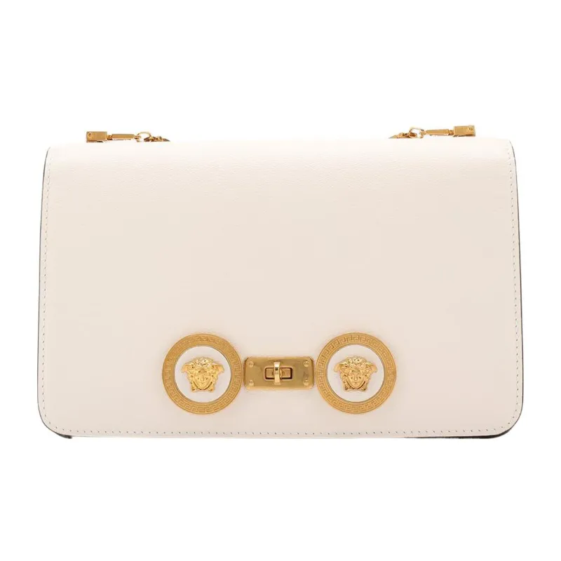 VERSACE Cow Leather Crossbody Bag Shoulder Bag Women's White-1