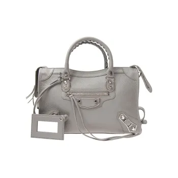 Balenciaga Cow Leather Shoulder Bag, Crossbody Bag, Handbag Regular Women's Light Gray