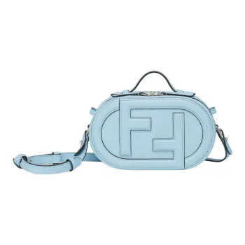 FENDI O'Lock Calfskin Camera Bag Handbag Shoulder Bag Crossbody Bag Mini Women's Light Blue