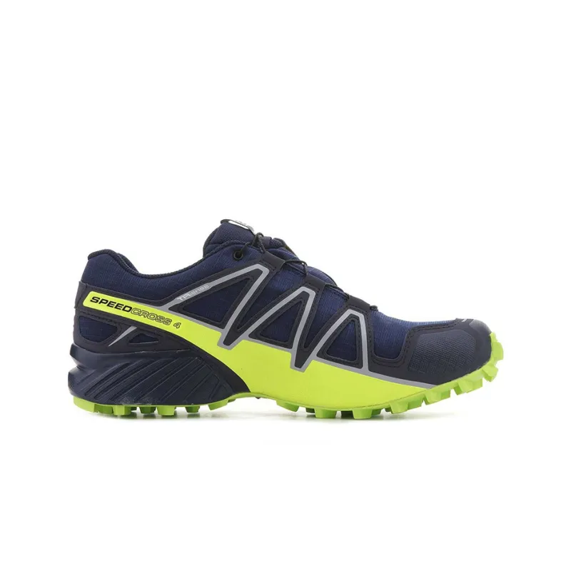 SALOMON Speedcross 4 Hiking / Trekking Shoes Men Low Top Blue/Yellow-1