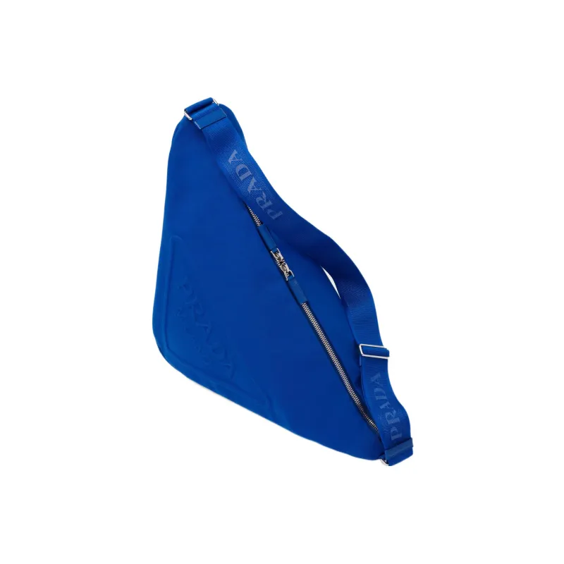 PRADA Canvas Triangle Bag Cobalt Blue-1