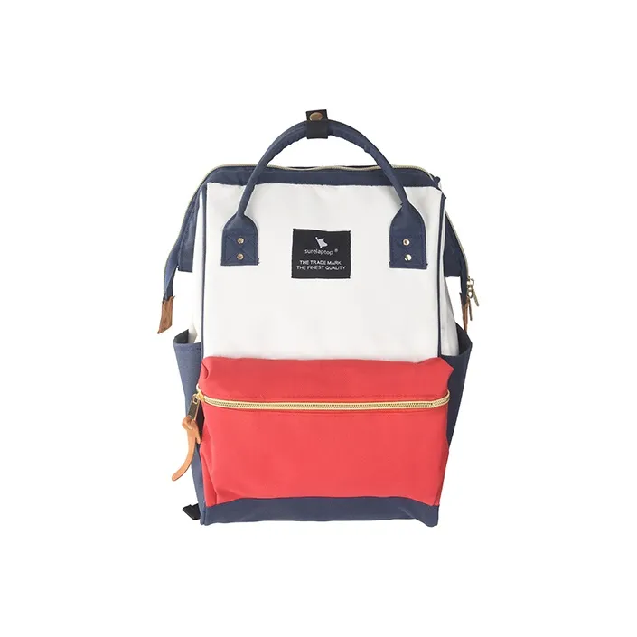 SURELAPTOP Oxford Mommy Bag, Backpack Regular Women's Beige Red Blue-0