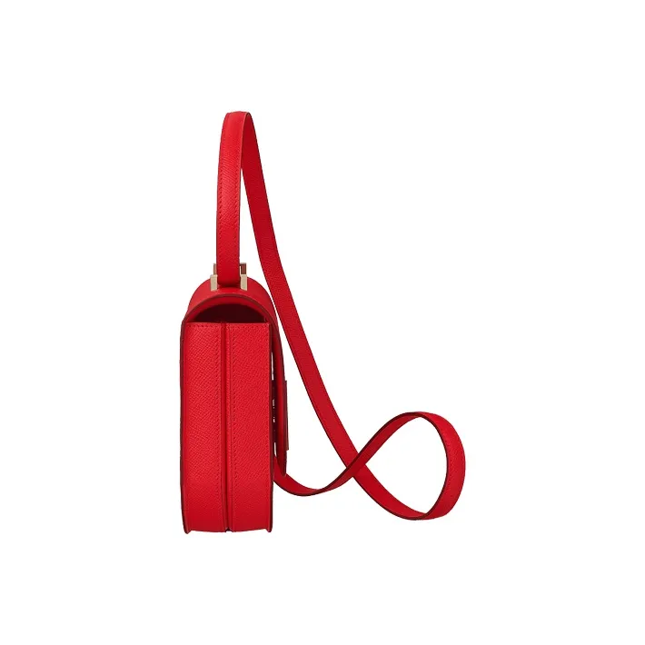 HERMES Mosaique Epsom Leather Shoulder Bag Women's Red-1
