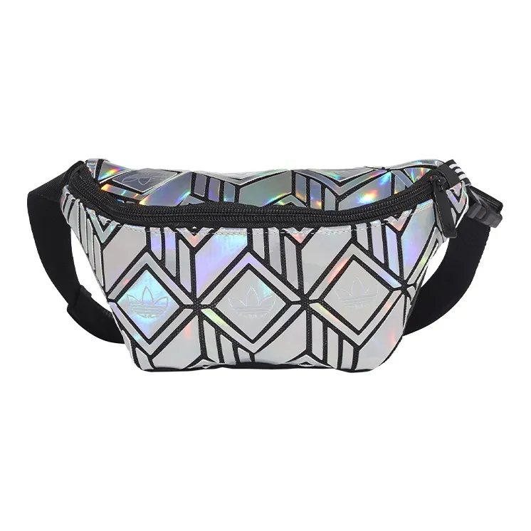 Adidas Originals Artificial Leather Fanny Pack Regular Women's Dazzling Color Silver-0
