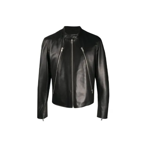 Maison Margiela Mock Neck Leather Jacket