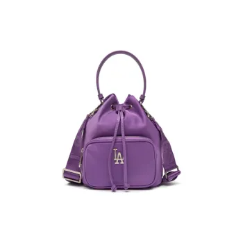 MLB Nylon Fabric Bucket Bag Handbag Crossbody Bag Regular Unisex Purple
