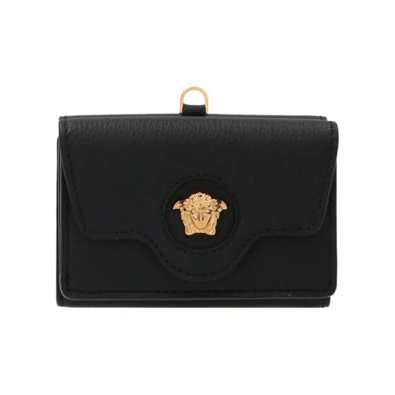 VERSACE La Medusa Leather Wallet Women's Black-1