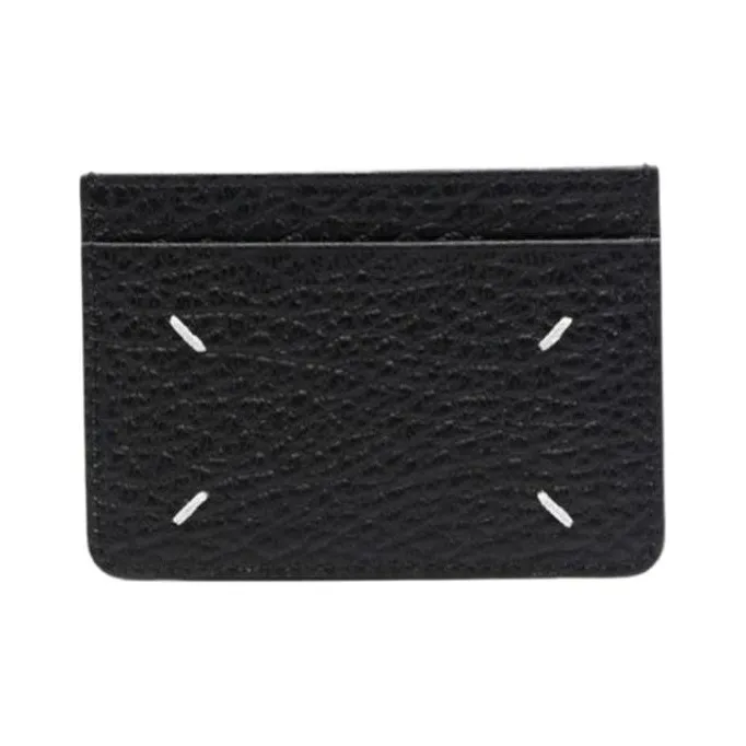 Maison Margiela Leather Card Holder Men's Black-0