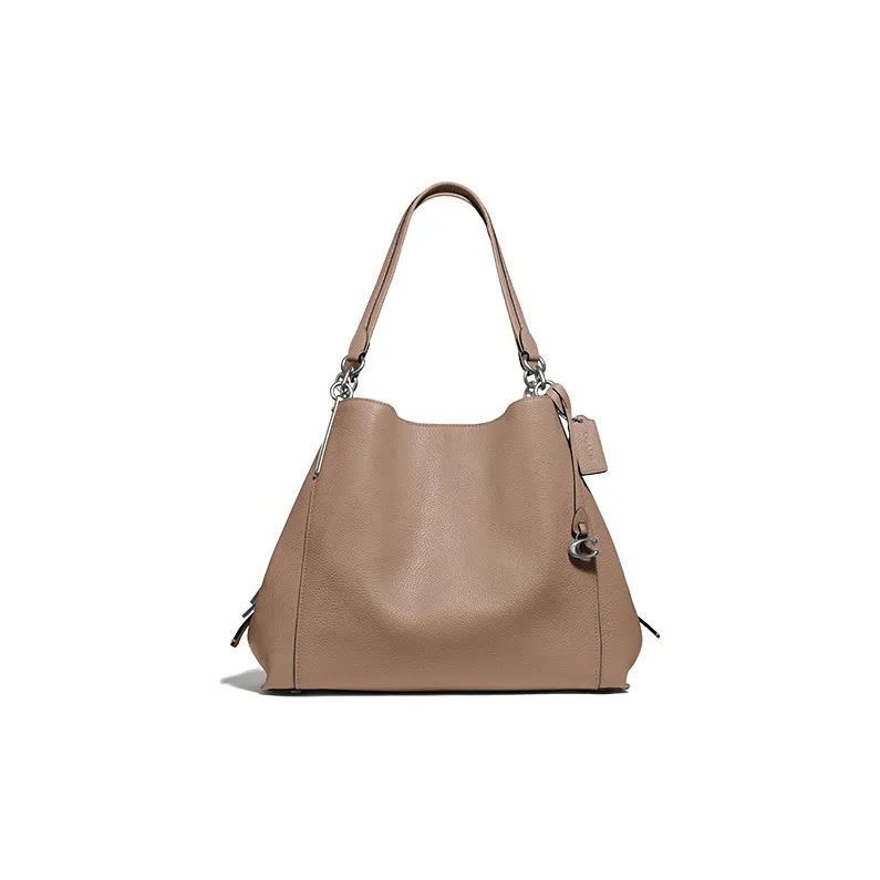 COACH Dalton Leather Portable Crossbody Bag Shoulder Bag Large Size Women's Taupe-0
