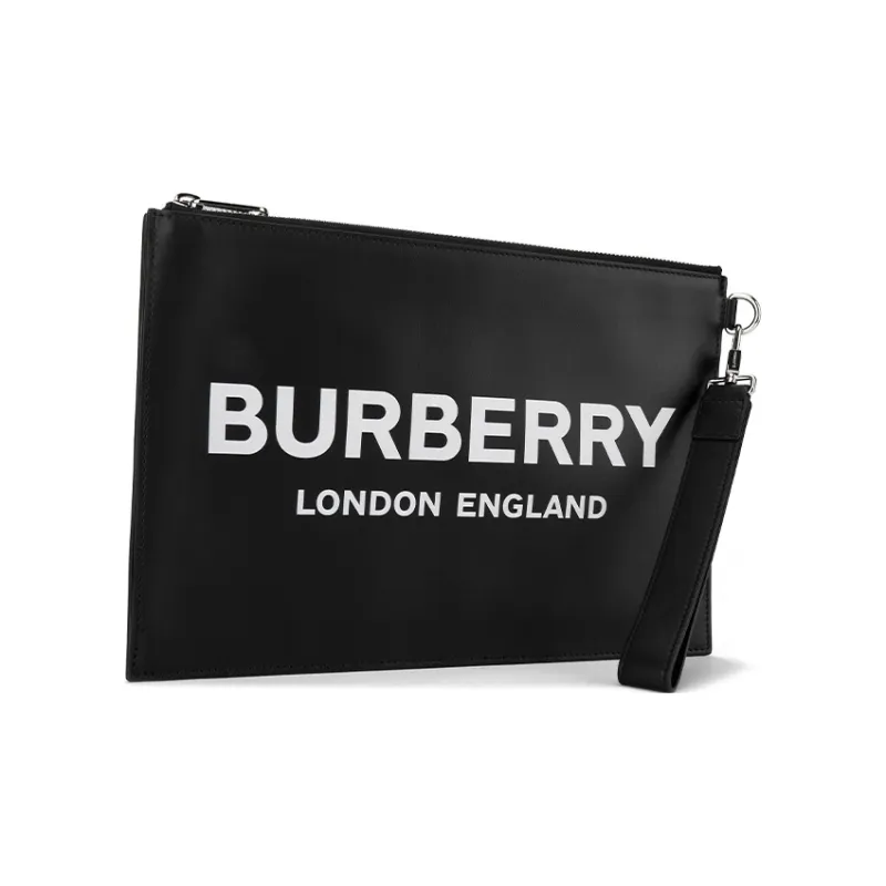 Burberry Logo Print Zip Pouch 6 Slot Black-1