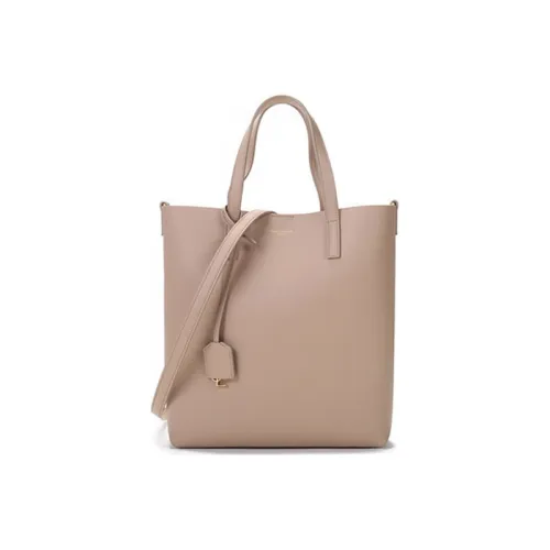 SAINT LAURENT Soft Leather Tote Bag, Shopping Bag, Shoulder Bag, Handbag Regular Women's Dark Beige
