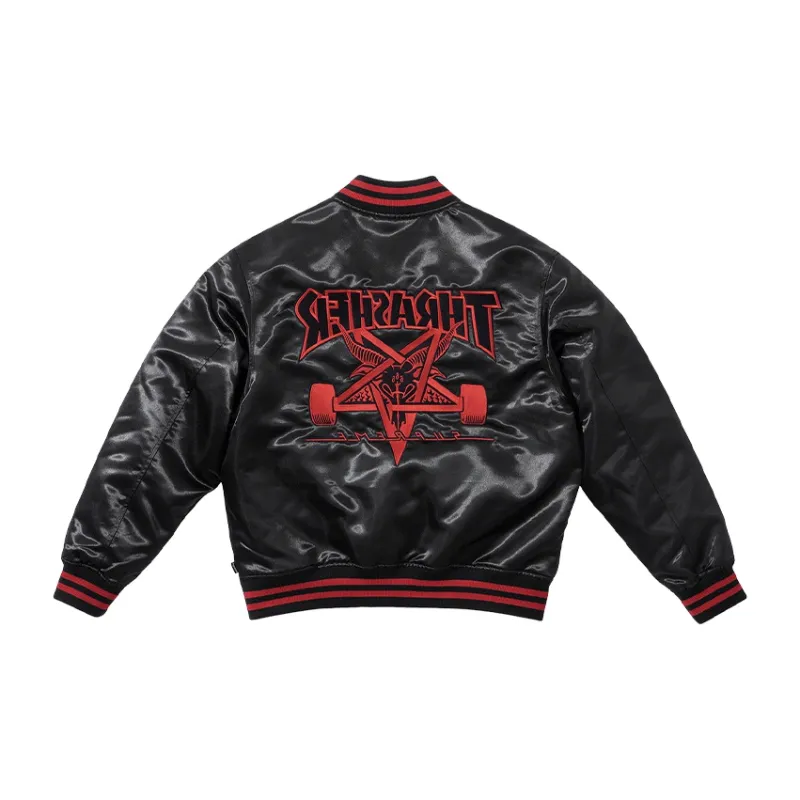 Supreme Thrasher Satin Varsity Jacket-1