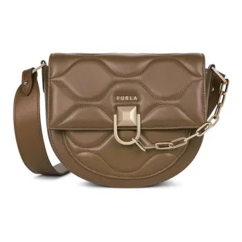 Furla Miss Mimi Collection Cow Leather Shoulder Bag Crossbody Bag Mini Women's Brown