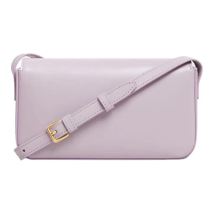 CELINE Triomphe Cow Leather Shoulder Bag, Handbag, Shoulder Bag Women's Candy, Lavender-2