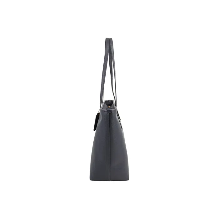 COACH Zip Top Tote PVC Tote Bag, Shopping Bag, Handbag, Shoulder Bag Tubas Women's Navy Blue-2