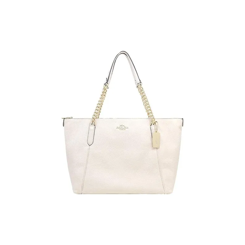 COACH Ava Leather Dumpling Bag Handbag Tote Shopping Bag Shoulder Bag Women's White-0