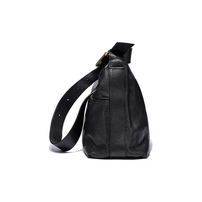 Ace Paul Genuine Leather Top Grain Cow Leather Tote Bag Shopping Bag Shoulder Bag Crossbody Bag Regular Unisex Black-2