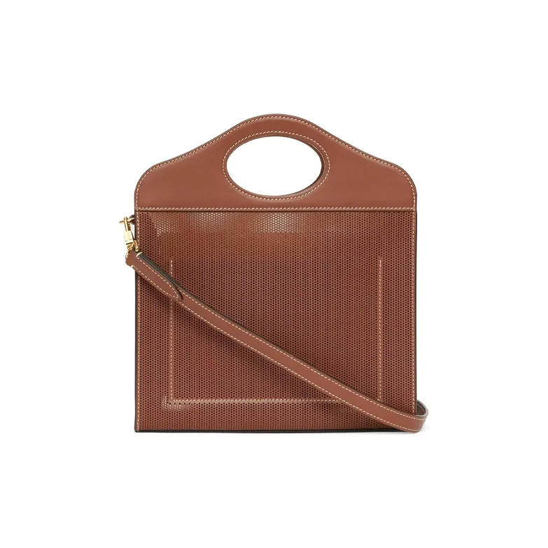 Burberry Leather Tote Bag Shopping Bag Handbag Shoulder Bag Crossbody Bag Mini Women's Tan-3