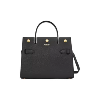Burberry Title Cow Leather Handbag Portable Crossbody Bag Shoulder Bag Mini Women's Black