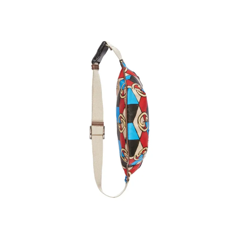 GUCCI The North Face Collaboration Nylon With Leather Sling Bag, Fanny Pack Unisex Multicolor-5