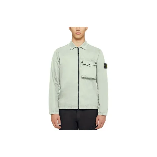 STONE ISLAND Jackets Men Light Green