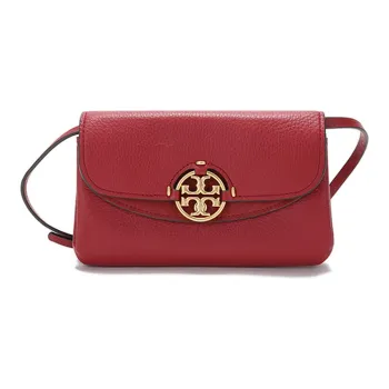 TORY BURCH Miller Leather Shoulder Bag Women's Rosehip Red