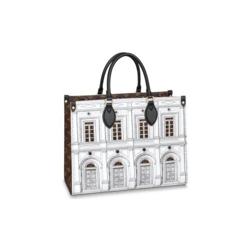 LOUIS VUITTON X Fornasetti Onthego MM Black/White Calfskin