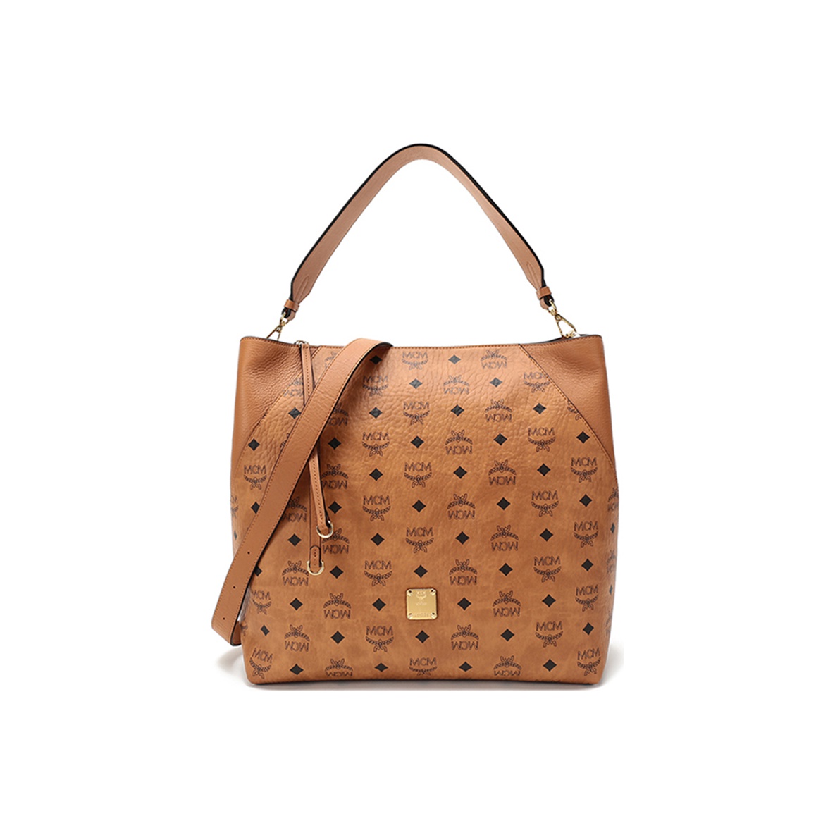 Mcm klara hobo large cognac sale