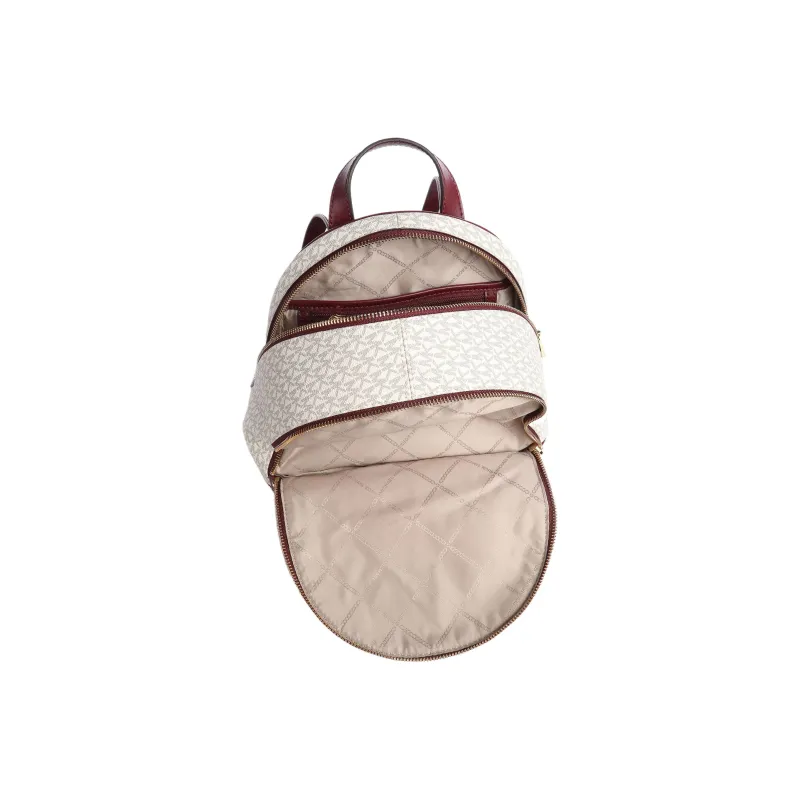 MICHAEL KORS Rhea Zip Leather Backpack Women's Plum Monogram Multicolor-2