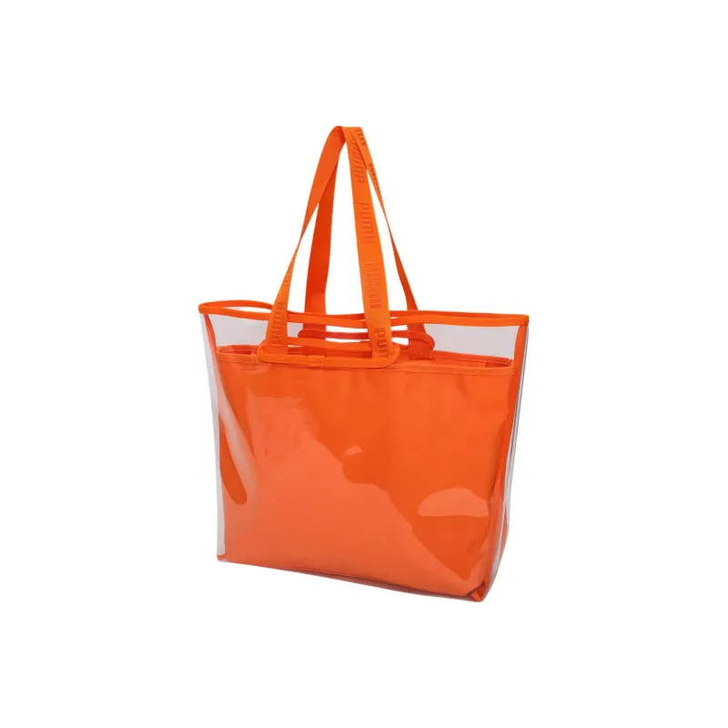 PUMA Polyurethane Tote Bag, Shopping Bag, Shoulder Bag, Handbag Regular Women's Bright Orange-1