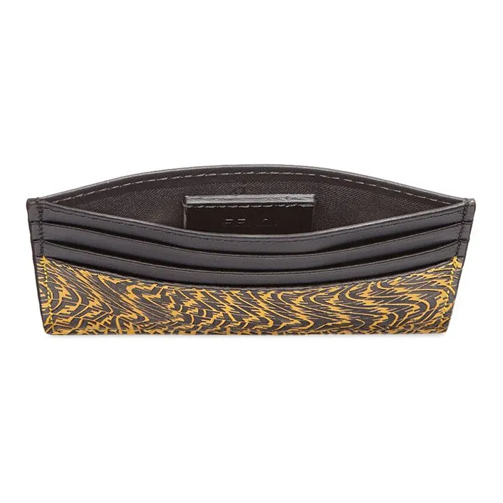 FENDI Card Holder Ff Vertigo Yellow-2