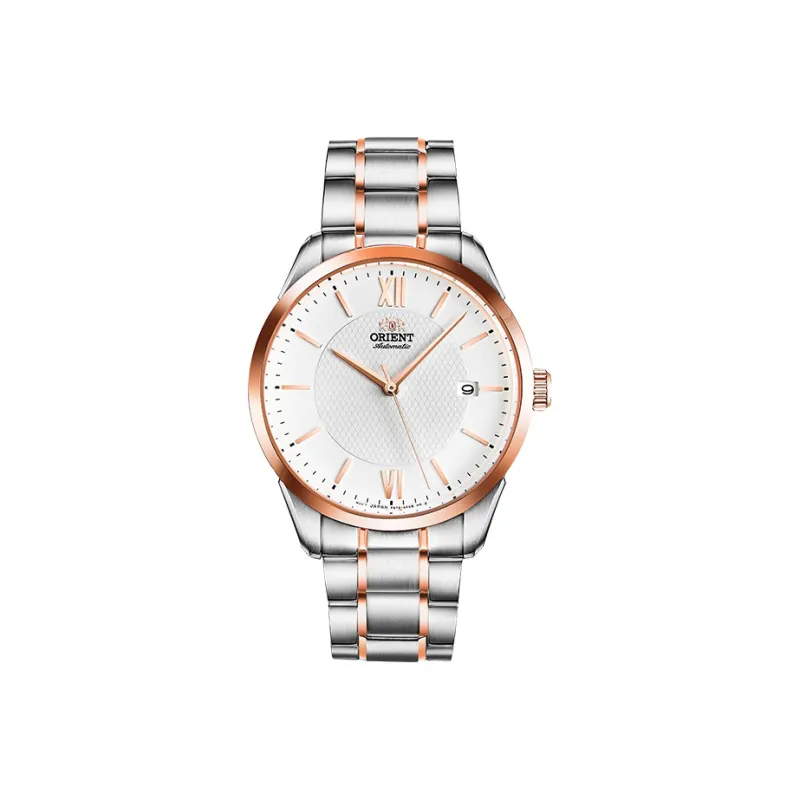 ORIENT Automatic Mechanical Movement Metal Strap Watch Men's Watches White Dial-0