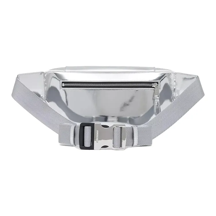 Burberry Cow Leather Fanny Pack Unisex Silver-1