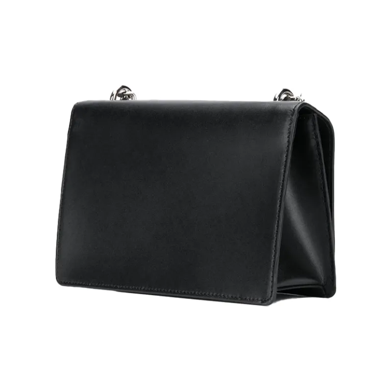 KARL LAGERFELD Calfskin Crafted Shoulder Bag Women's Black-1