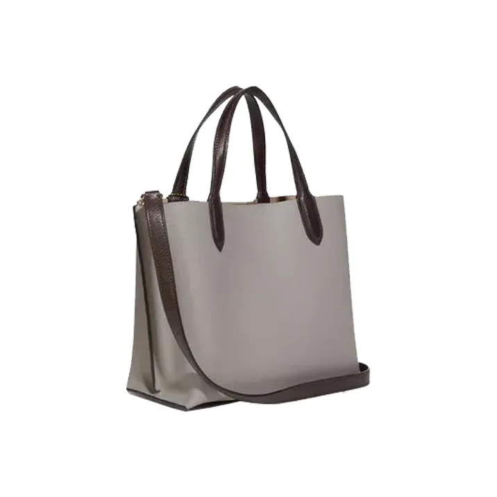 COACH Willow Leather Bucket Bag Tote Bag Shopping Bag Crossbody Bag Handbag Medium Size Women's Gray-1