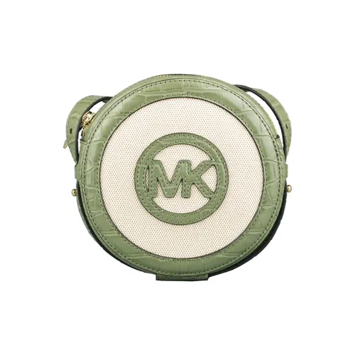 MICHAEL KORS Aidy Leather Round Shoulder Bag, Crossbody Bag Regular Women's Mint Green
