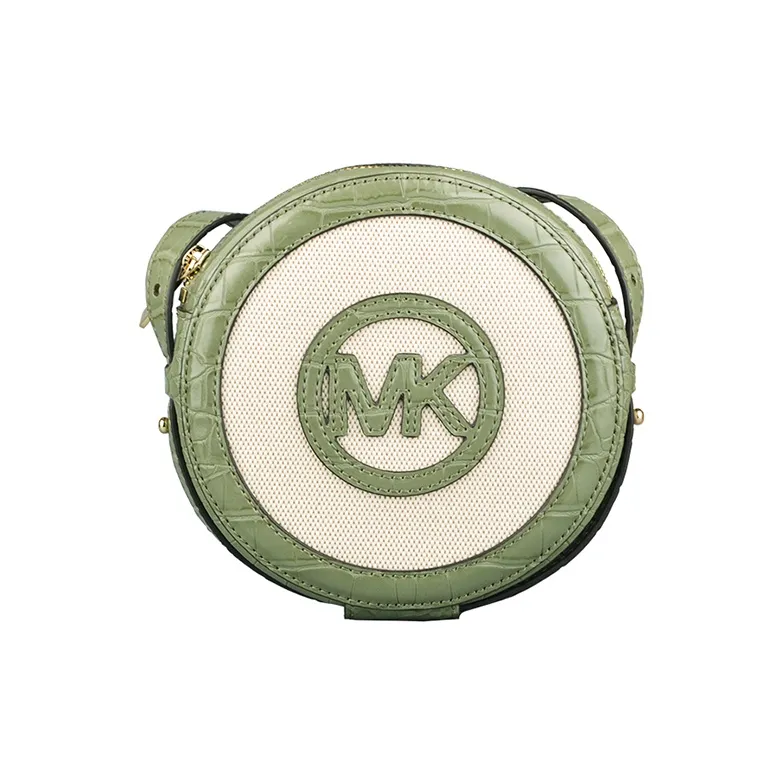 MICHAEL KORS Aidy Leather Round Shoulder Bag, Crossbody Bag Regular Women's Mint Green-0