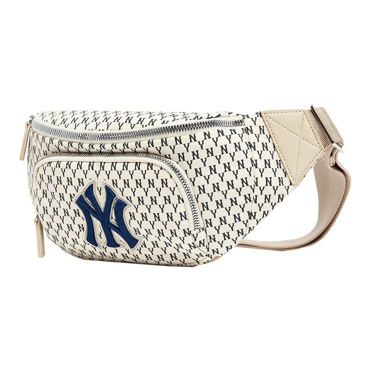 MLB Monogram Collection Polyester Crossbody Bags Fanny Pack Regular Unisex Ivory White-1