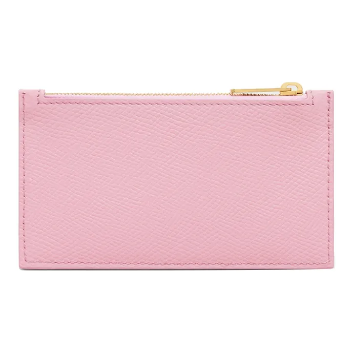 CELINE Cow Leather Card Holder Women's Crystal Pink-2