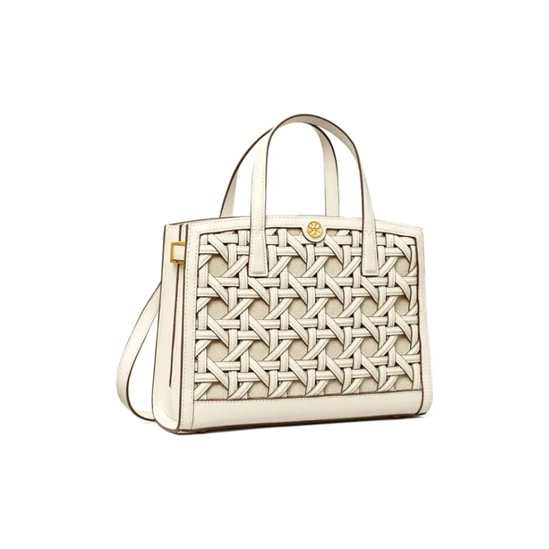 TORY BURCH Leather Shoulder Bag, Crossbody Bag, Handbag Women's White-1