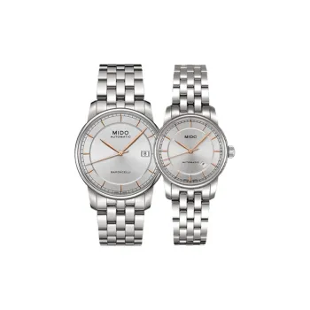 MIDO Baroncelli Collection Automatic Mechanical Movement Unisex Watch 38mm Silver Dial Stainless Steel Watch Case