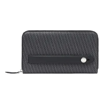 FENDI Leather Clutch, Wallet Card Holder Men's Black