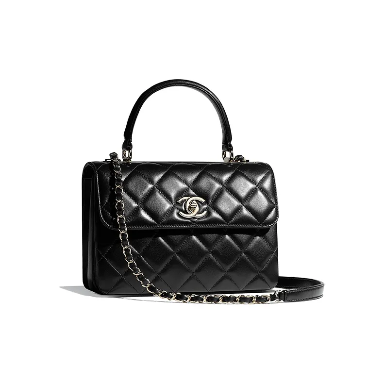 CHANEL Trendy Cc Lambskin Handbag, Shoulder Bag, Crossbody Bag Trumpets Women's Black-1