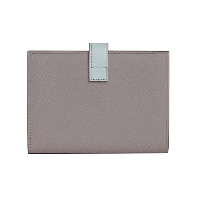 CELINE Grained Calfskin Wallet Medium Size Women's Egg Stone Gray/Mineral Stone Color-2