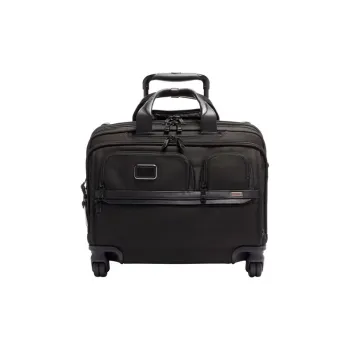 TUMI Alpha 3 Nylon Laptop Briefcase Unisex Black